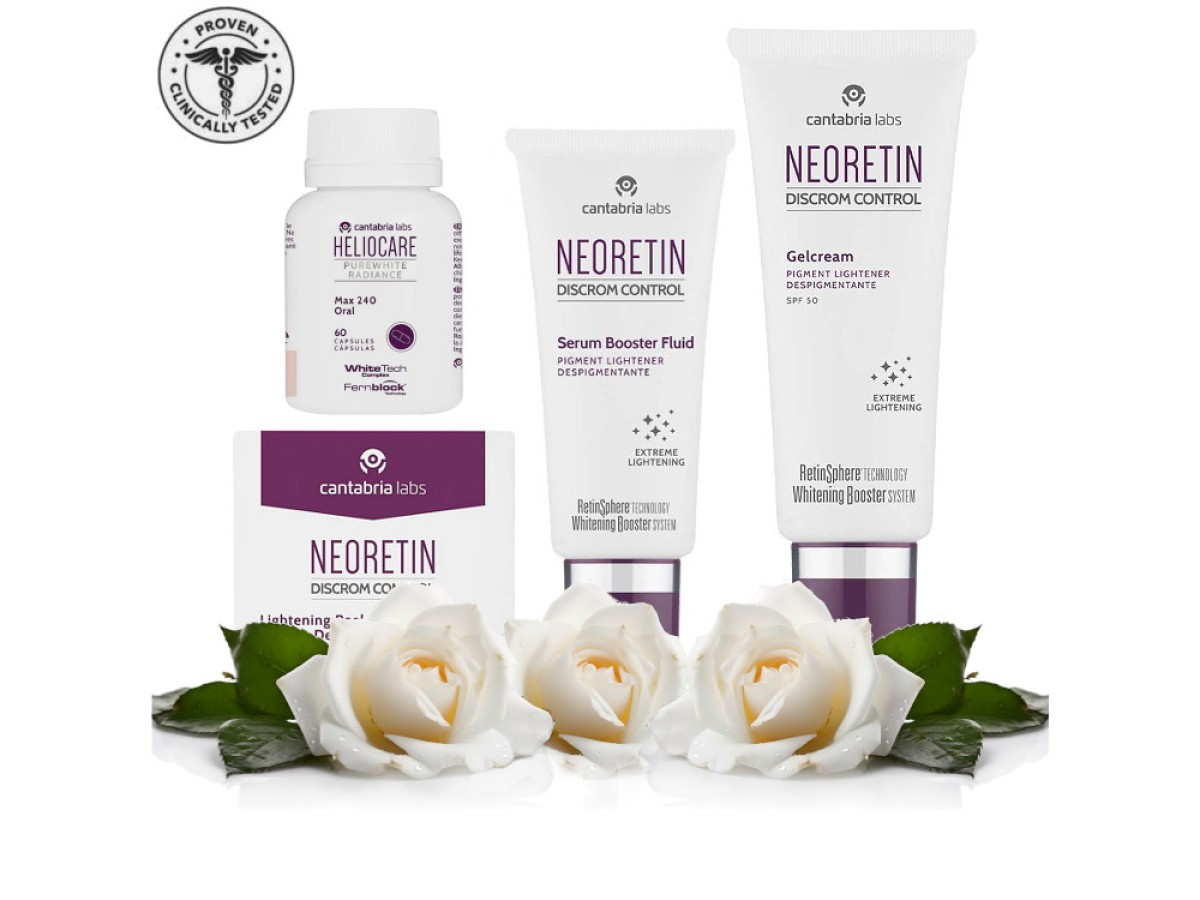 Glutathione whitening pills, Heliocare Purewhite Radiance, skin whitening  cream, serum, supplements, Neoretin, bleaching pills.