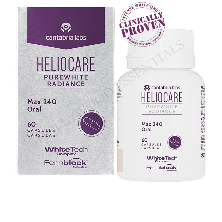 Heliocare Purewhite Radiance Max 240 Glutathione Skin Whitening Supplement Pills - 60 Capsules
